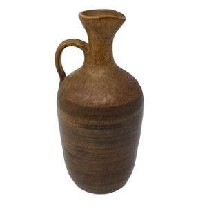 Pottery Jug Handle Spout Stoneware Marked M